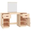 Dressing Table Set with a Mirror Solid Wood Pine