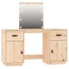 Dressing Table Set with LED Solid Wood Pine