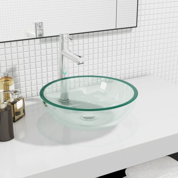 Basin Tempered Glass – 35×12 cm, Transparent