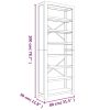 7-Tier Bookcase Solid Wood Acacia – 80x30x200 cm