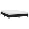 Bed Frame Black 137×187 cm Double Fabric