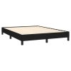 Bed Frame Black 137×187 cm Double Fabric