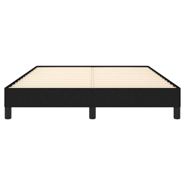 Bed Frame Black 137×187 cm Double Fabric