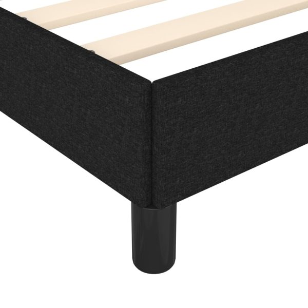 Bed Frame Black 137×187 cm Double Fabric