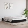 Bed Frame Black 137×187 cm Double Fabric