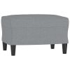 Footstool Fabric – 60x50x41 cm, Light Grey