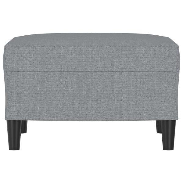 Footstool Fabric – 60x50x41 cm, Light Grey