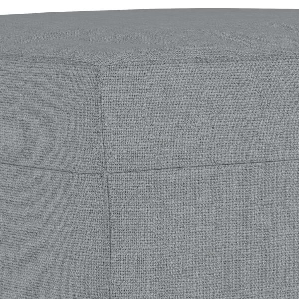 Footstool Fabric – 60x50x41 cm, Light Grey