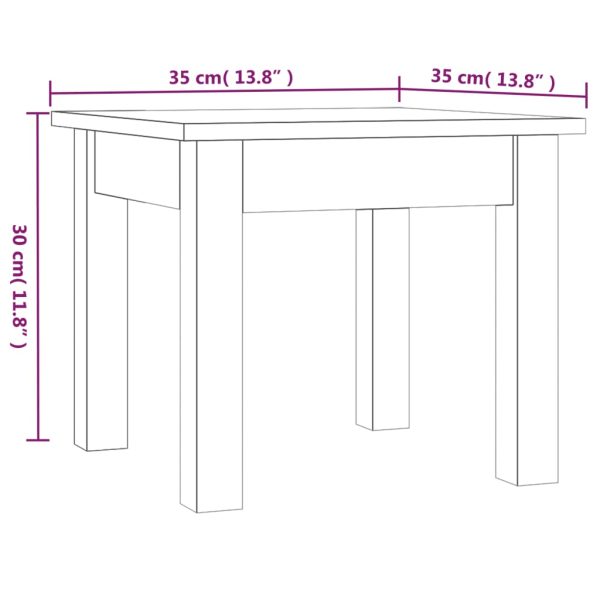 Coffee Table Solid Wood Pine – 35x35x30 cm