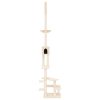 Floor to Ceiling Cat Tree 268.5-294.5 cm – Cream