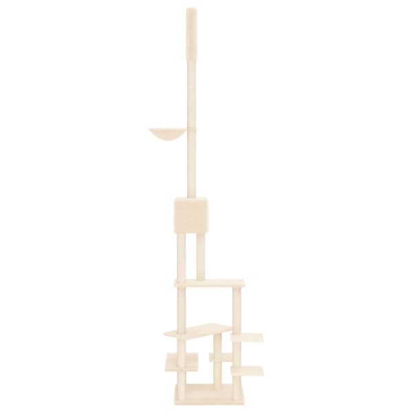 Floor to Ceiling Cat Tree 268.5-294.5 cm – Cream