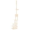 Floor to Ceiling Cat Tree 268.5-294.5 cm – Cream