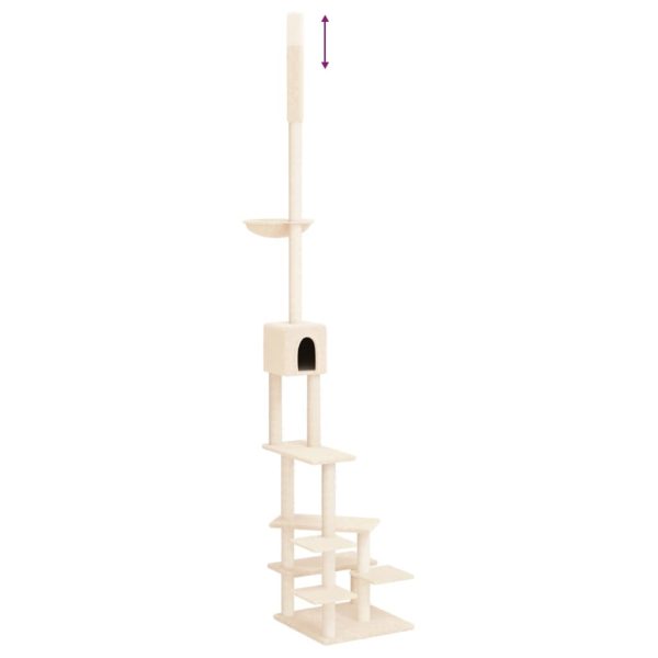 Floor to Ceiling Cat Tree 268.5-294.5 cm – Cream