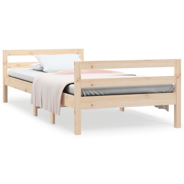 Wallaroo Bed Frame 92×187 cm Single Bed Size Solid Wood Pine – Brown