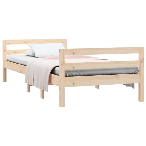 Wallaroo Bed Frame 92×187 cm Single Bed Size Solid Wood Pine – Brown