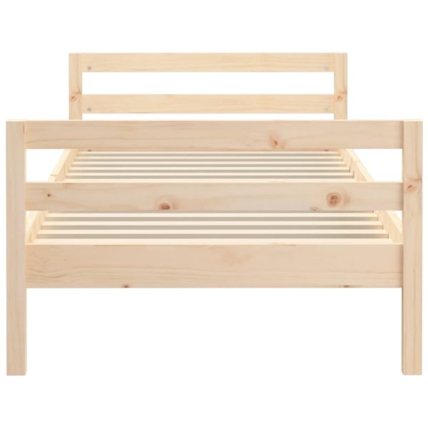 Wallaroo Bed Frame 92×187 cm Single Bed Size Solid Wood Pine – Brown