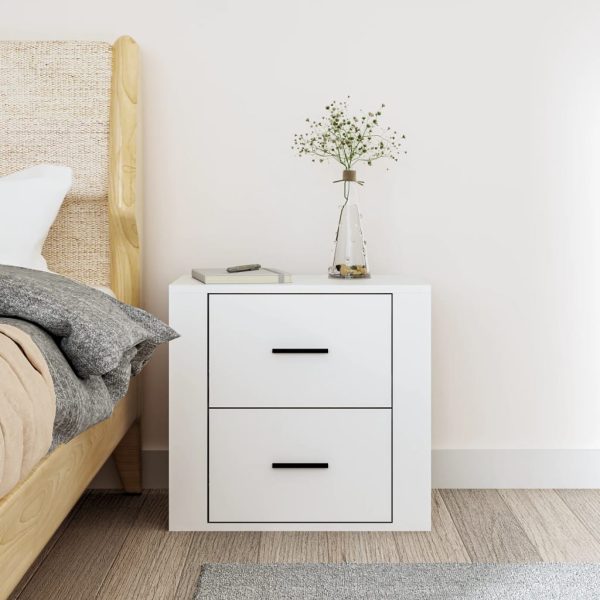 Detroit Wall-mounted Bedside Cabinet 50x36x47 cm – White