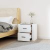 Detroit Wall-mounted Bedside Cabinet 50x36x47 cm – White