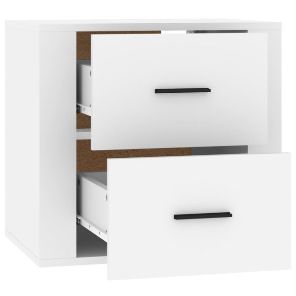 Detroit Wall-mounted Bedside Cabinet 50x36x47 cm – White