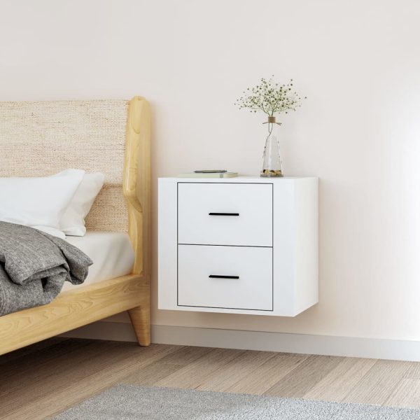 Detroit Wall-mounted Bedside Cabinet 50x36x47 cm – White