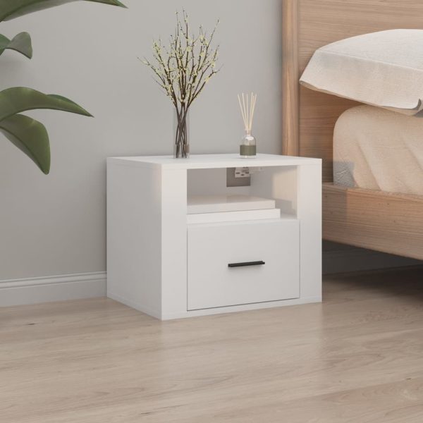 Amersham Wall-mounted Bedside Cabinet 50x36x40 cm – White, 1