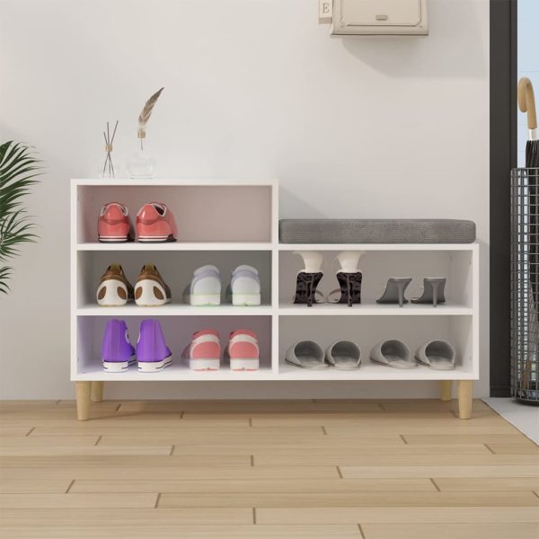 Shoe Cabinet 102x36x60 cm Engineered Wood – White