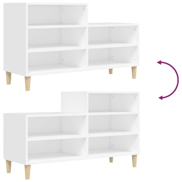 Shoe Cabinet 102x36x60 cm Engineered Wood – White