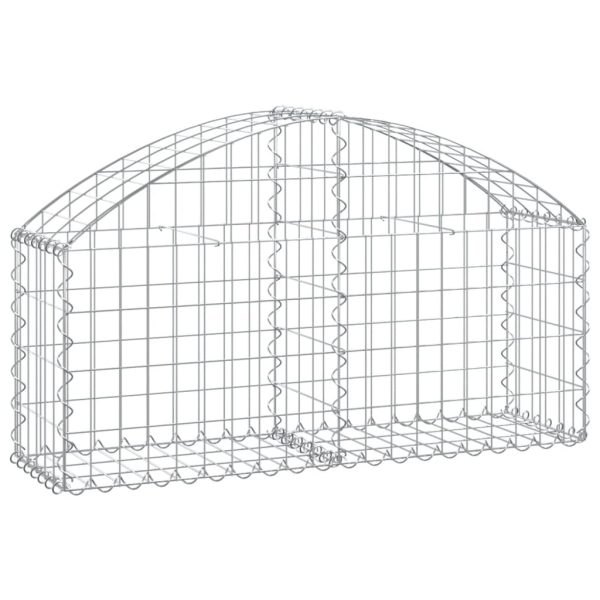 Arched Gabion Basket Galvanised Iron – 100x30x40/60 cm