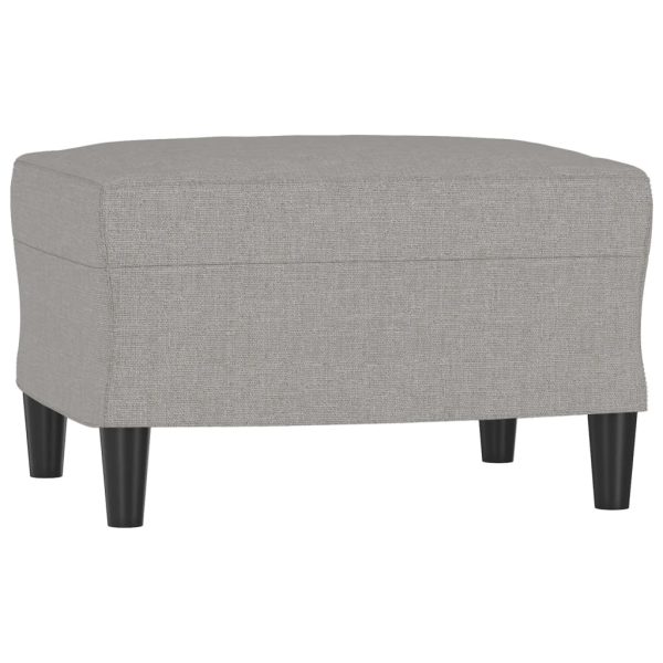 Escondido Sofa Chair with Footstool Fabric – Light Grey