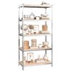 5-Layer Heavy-duty Shelves Steel&Engineered Wood – Silver, 2