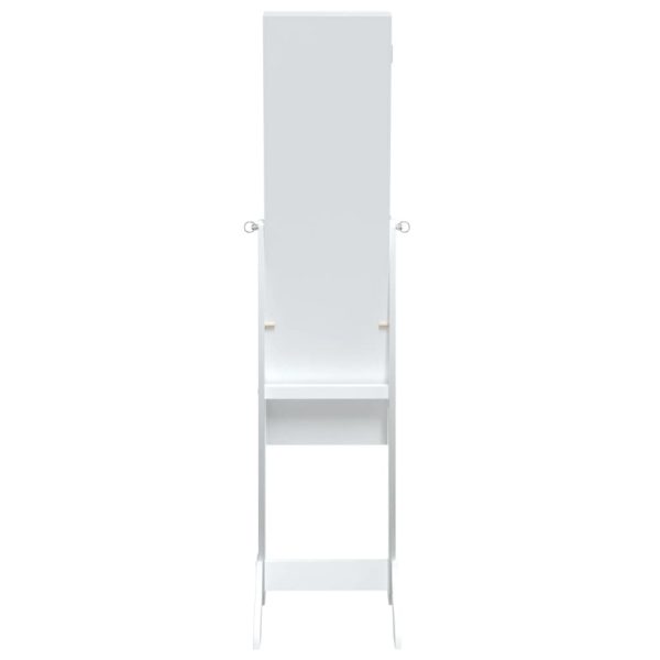 Free-Standing Mirror with LED White 34x37x146 cm