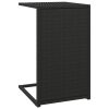 C Table 40x35x60 cm Poly Rattan – Black