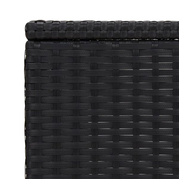 C Table 40x35x60 cm Poly Rattan – Black