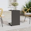 C Table 40x35x60 cm Poly Rattan – Black