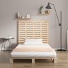 Wall Headboard Solid Wood Pine – 96x3x91.5 cm, Brown