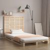 Wall Headboard Solid Wood Pine – 96x3x91.5 cm, Brown