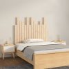 Wall Headboard Solid Wood Pine – 95.5x3x80 cm, Brown