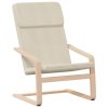 Relaxing Chair with Footstool Fabric – Cream