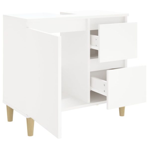 Bathroom Cabinet 65x33x60 cm Engineered Wood – White