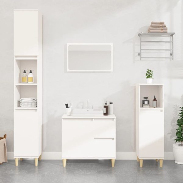 Bathroom Cabinet 65x33x60 cm Engineered Wood – White