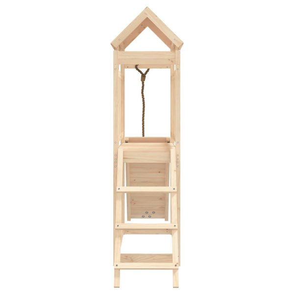 Playhouse with Climbing Wall Solid Wood – Solid Pinewood