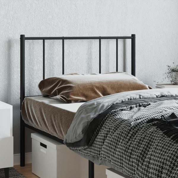 Metal Headboard – 90 cm, Black