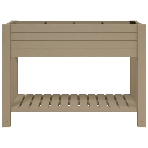 Garden Raised Bed 110x45x79 cm Polypropylene – Light Brown