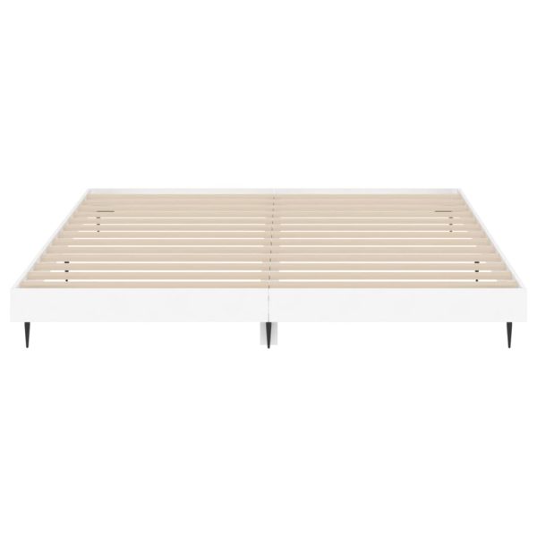 Bed Frame Engineered Wood – QUEEN, White