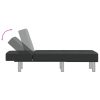 Chaise Longue Black Faux Leather