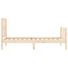 Bed Frame with Headboard Solid Wood – SINGLE, Brown