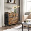 Dresser for Bedroom Chest of Drawers Rustic Brown and Black