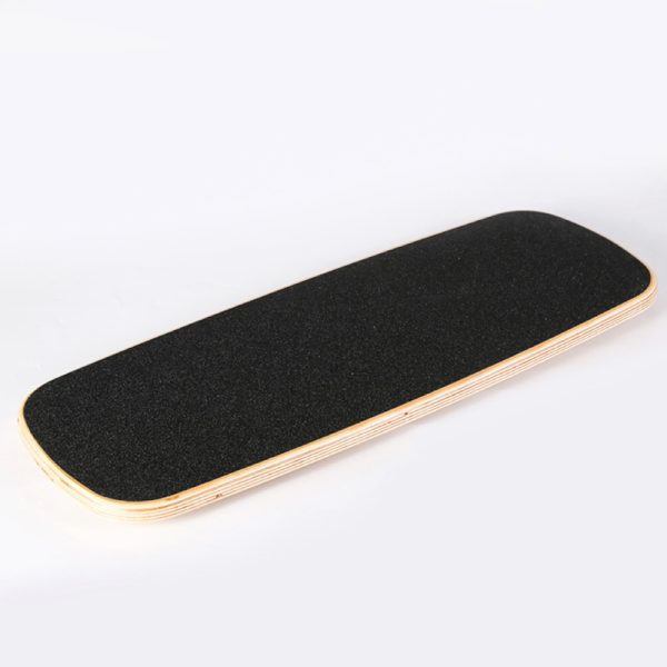 Wooden Balance Board Trainer with Adjustable Stoppers (Black with Wood)