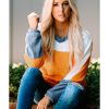 Azura Exchange Colorblock Dolman Sleeves Pullover Top – L