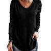 Azura Exchange V Neck Long Sleeve Knit Top – S